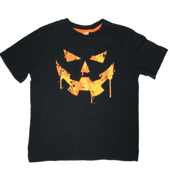 Target Other - Halloween Black Orange Spooky Pumpkin Tee Shirt